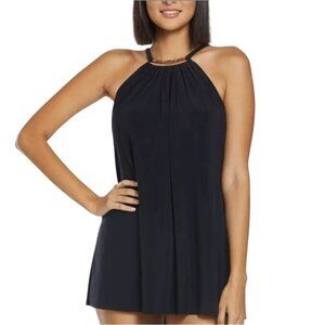 Magicsuit Miraclesuit Womens One Piece Swimsuit Swim Dress Parker Black Size 16